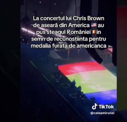 Drapelul României „a fluturat” în SUA la un concert, în semn de „recunoștință” pentru medaliile furate de americani la Paris