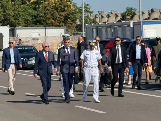 Marcel Ciolacu, prezent la sosirea în port a navei-școală „Mircea”. Video