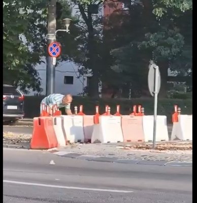 Un constănțean ”inventiv” a vrut să modifice sensul giratoriu de la City Park