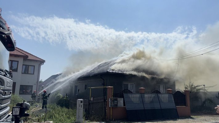 Incendiu la o casă, în Cumpăna