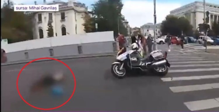 Un polițist a lovit în plin o femeie, pe o trecere de pietoni. Video cu momentul impactului  