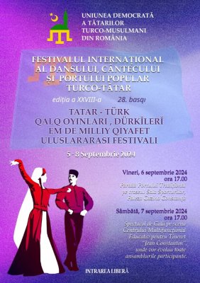 Ansambluri din 6 țări, la cea de-a XXVIII-a ediție a Festivalului Internațional al Dansului, Cântecului și Portului Popular Turco-Tătar