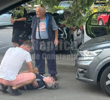 Aproape de tragedie! Un bărbat a leșinat lângă trecerea de pietoni