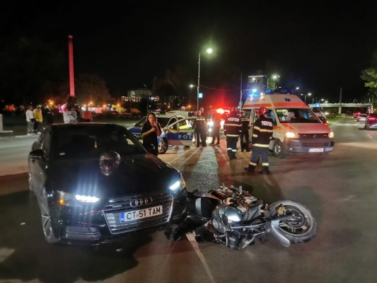 Motociclist implicat într-un accident în Satul de Vacanță