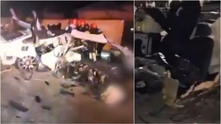 Accident grav: doi tineri au murit după ce mașina lor a intrat într-un stâlp! Video