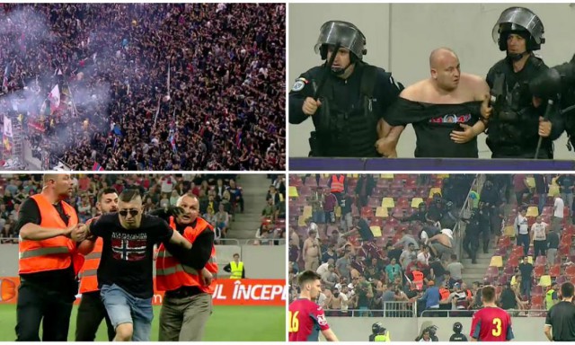 VIOLENŢE la meciul Steaua – Rapid! PRĂPĂD în tribune!