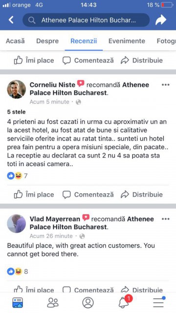 Cum l-au ironizat internauții pe Liviu Dragnea, pe pagina de facebook a hotelului Athenee Palace!