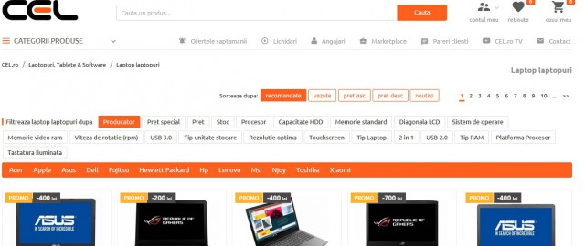 Compania Corsar Online SRL, cunoscută prin platforma CEL.RO, a fost amendată de Consiliul Concurenţei