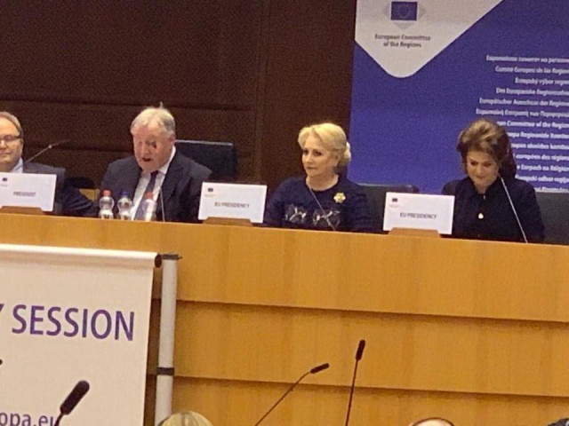 VIDEO! DISCURSUL premierului Viorica Dăncilă în cadrul sesiunii plenare a Comitetului European al Regiunilor