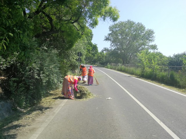 Salubrizare stradală în Constanța! Au ieșit la curățenie asistații sociali și cei care prestează muncă în folosul comunității