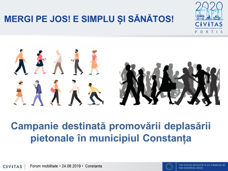 'Mergi pe jos! E sănătos!', concurs pentru încurajarea mobilităţii pietonale în Constanţa