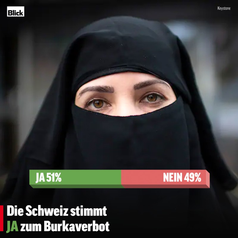 Elveţia adoptă iniţiativa împotriva burqa cu o majoritate restrânsă