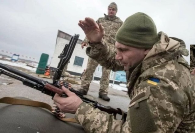 Vitali Klitschko își apără țara cu arma în mână, în fața invaziei Rusiei