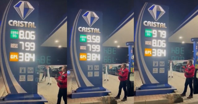 Prețul la o benzinărie creștea ca la licitație. Video